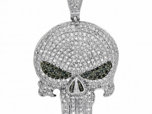 PUNISHER SKULL DIAMOND PENDANT 3D 프린트 모델