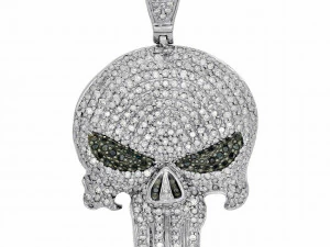 PUNISHER SKULL DIAMOND PENDANT 3D Print Model