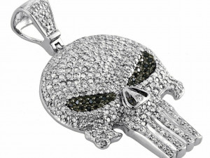 PUNISHER SKULL DIAMOND PENDANT 3D 프린트 모델
