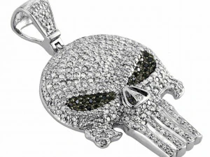 PUNISHER SKULL DIAMOND PENDANT 3D Print Model