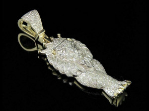 LION FACE MENS DIAMOND PENDANT 2 3D प्रिंट मॉडल
