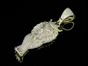 LION FACE MENS DIAMOND PENDANT 2 3D प्रिंट मॉडल