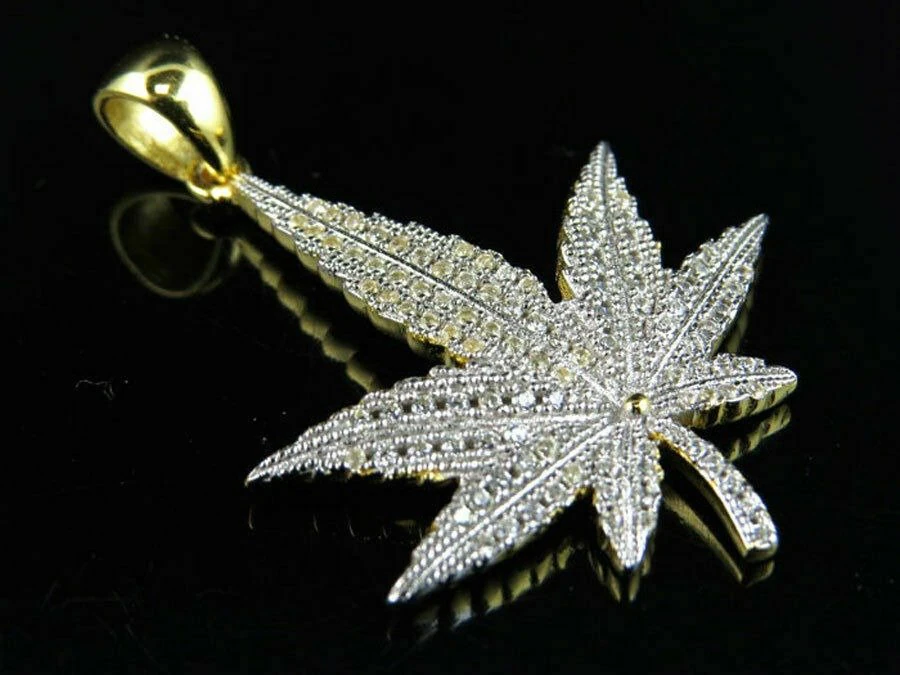 MARIJUANA LEAF DIAMOND PENDANT 3D Print Model .c4d .max .obj .3ds .fbx .stl .blend 