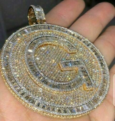 G LETTER MEN DIAMOND PENDANT 3D Baskı Modeli .c4d .max .obj .3ds .fbx .stl .blend 