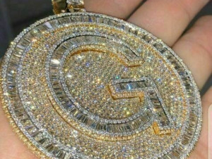 G LETTER MEN DIAMOND PENDANT Modèles 3D en vedette