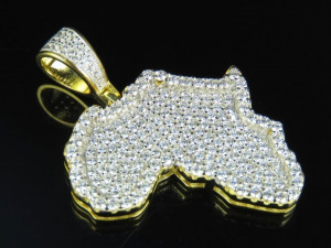 AFRICA DIAMOND HIP HOP PENDANT 3D Print Model