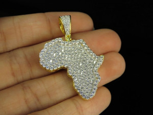 AFRICA DIAMOND HIP HOP PENDANT 3D Print Model