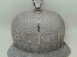 UNIQUE GOON CUSTOMIZED CAP SHAPE DIAMOND HIP HOP PENDANT Modelo de impresión 3D