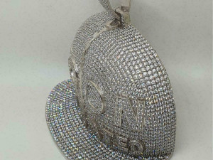 UNIQUE GOON CUSTOMIZED CAP SHAPE DIAMOND HIP HOP PENDANT Modello di stampa 3D