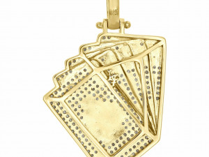 POKER SPADES ROYAL FLUSH CARDS DIAMOND HIP HOP PENDANT Modèles 3D en vedette