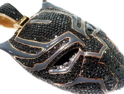 BLACK PANTHER MASK DIAMOND HIP HOP PENDANT 2 3D Print Model .c4d .max .obj .3ds .fbx .stl .blend