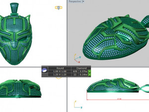 BLACK PANTHER MASK DIAMOND HIP HOP PENDANT 2 3D Print Model
