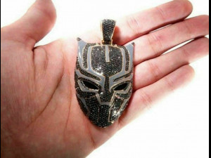 BLACK PANTHER MASK DIAMOND HIP HOP PENDANT 2 3D Print Model