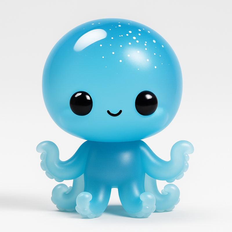 Kawaii Octopus 3D 打印模型 .c4d .max .obj .3ds .fbx .stl .blend 