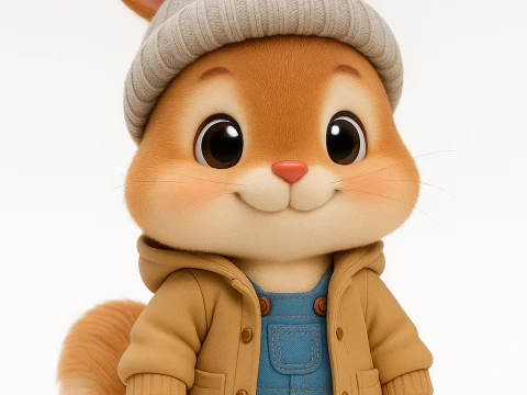 かわいいバニーウサギ 3Dプリントモデル