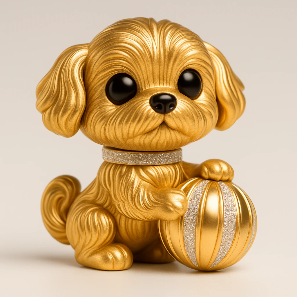Golden Retriever puppy 3D Print Model .c4d .max .obj .3ds .fbx .stl .blend