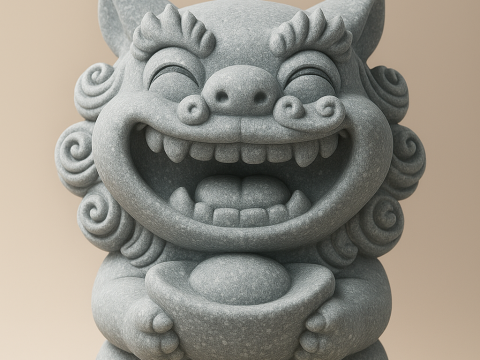 MINI LION STATUE- GUARDING ANGELS Modello di stampa 3D