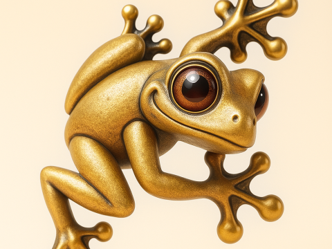 Lucky Golden FrogLucky Golden Frog 3D Принт Модель