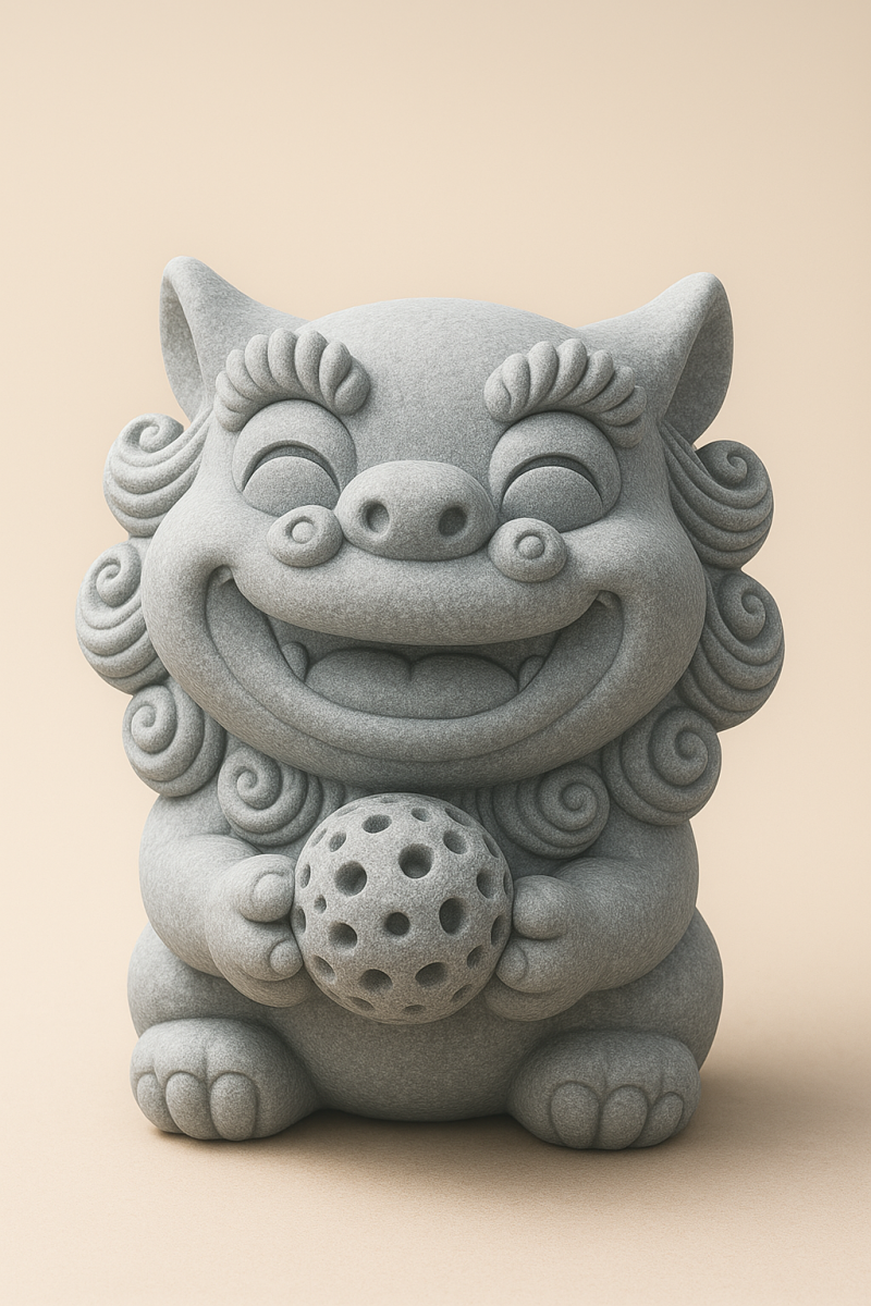 Happy Lion Guardian Figure Modello di stampa 3D .c4d .max .obj .3ds .fbx .stl .blend 