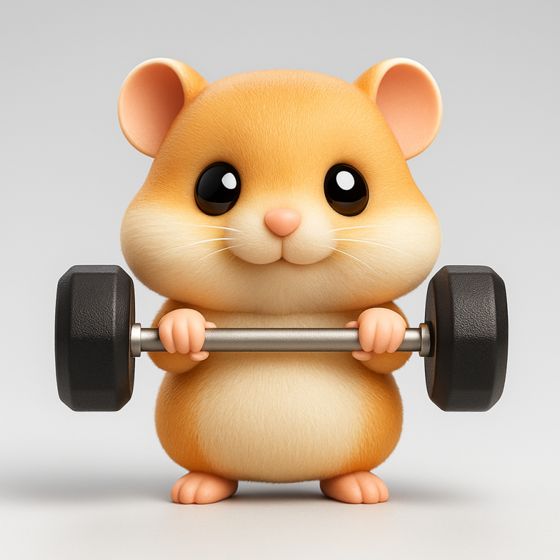 Cute Hamster Bodybuilder 3D 打印模型 .c4d .max .obj .3ds .fbx .stl .blend 