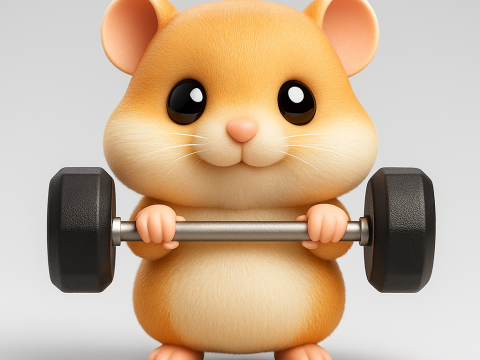 Cute Hamster Bodybuilder 3D Принт Модель
