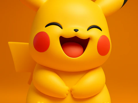 पिकाचु - पोकेमॉन कैरेक्टर 3D प्रिंट मॉडल