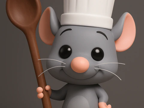 रैटटौइल रेमी 3D प्रिंट मॉडल