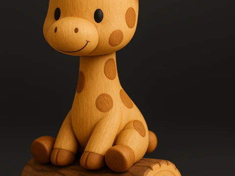Улыбающийся малыш-жираф 3D Принт Модель