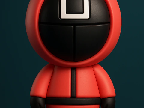 Кальмар Гра Рожевий солдат 3D Принт Модель