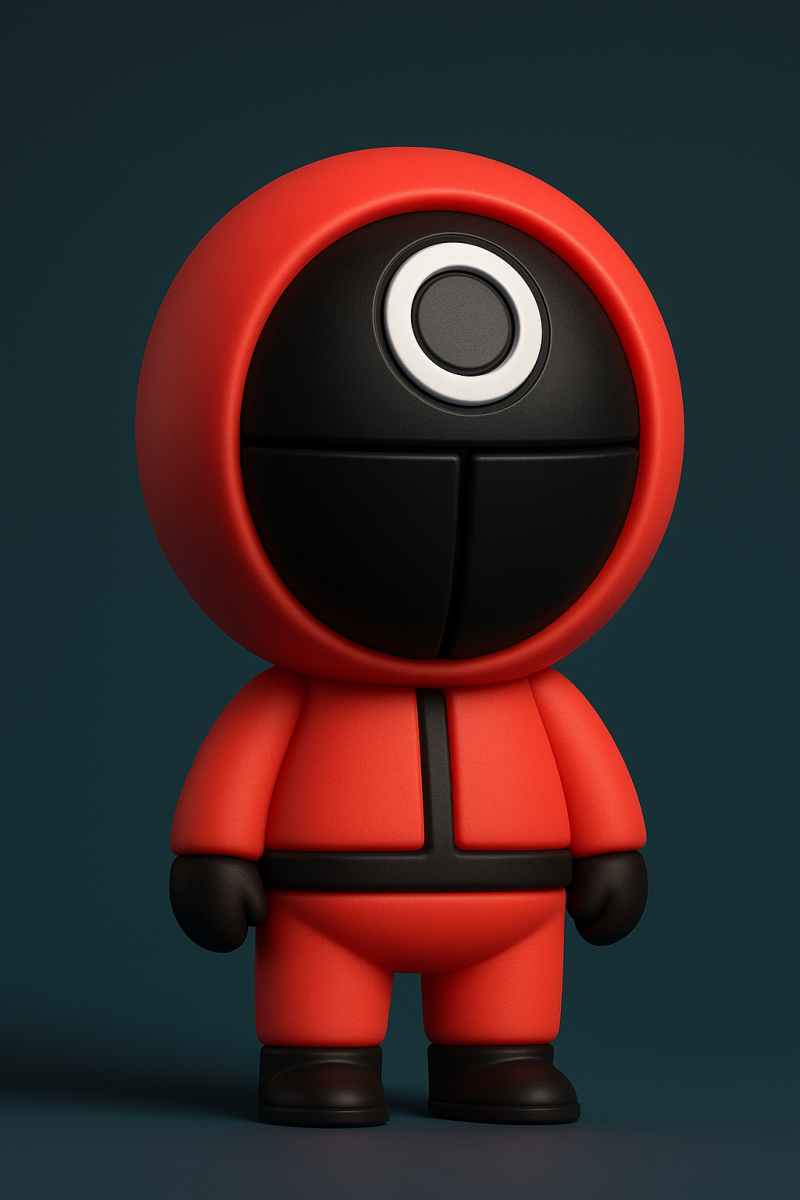 Squid Game Guard 3D Baskı Modeli .c4d .max .obj .3ds .fbx .stl .blend
