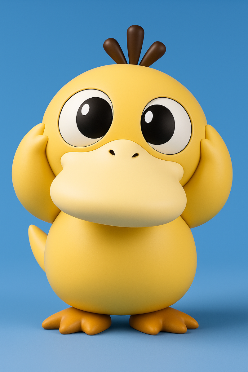 Pokemon Psyduck 3D printmodel .c4d .max .obj .3ds .fbx .stl .blend 