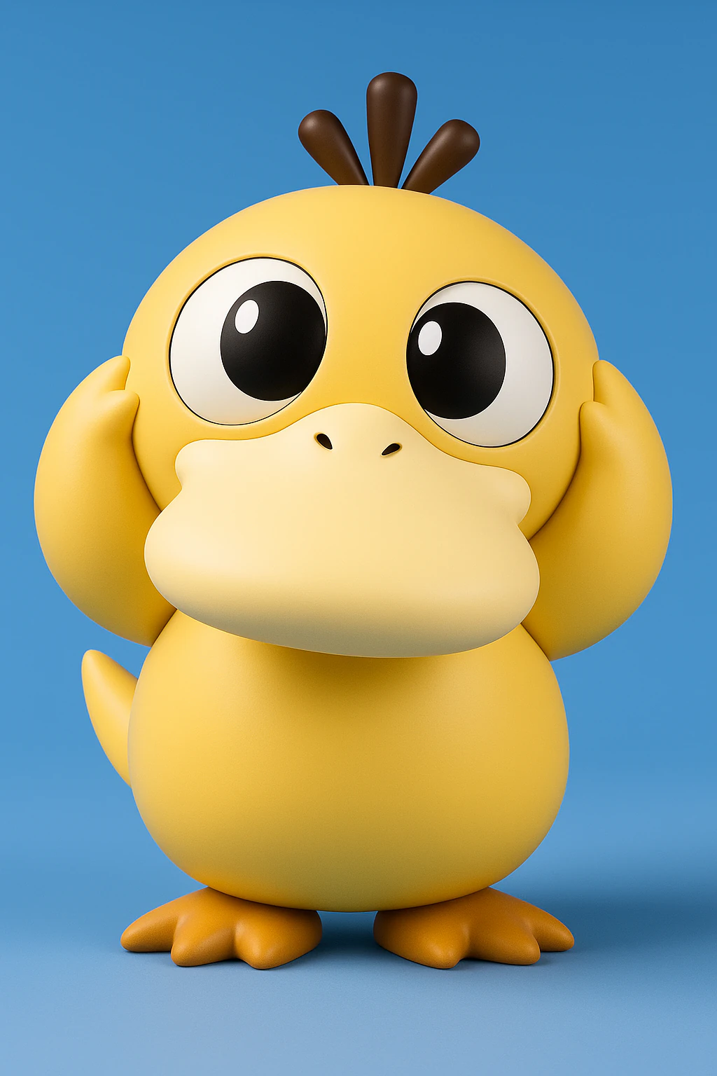 Pokemon Psyduck 3D Print Model .c4d .max .obj .3ds .fbx .stl .blend 