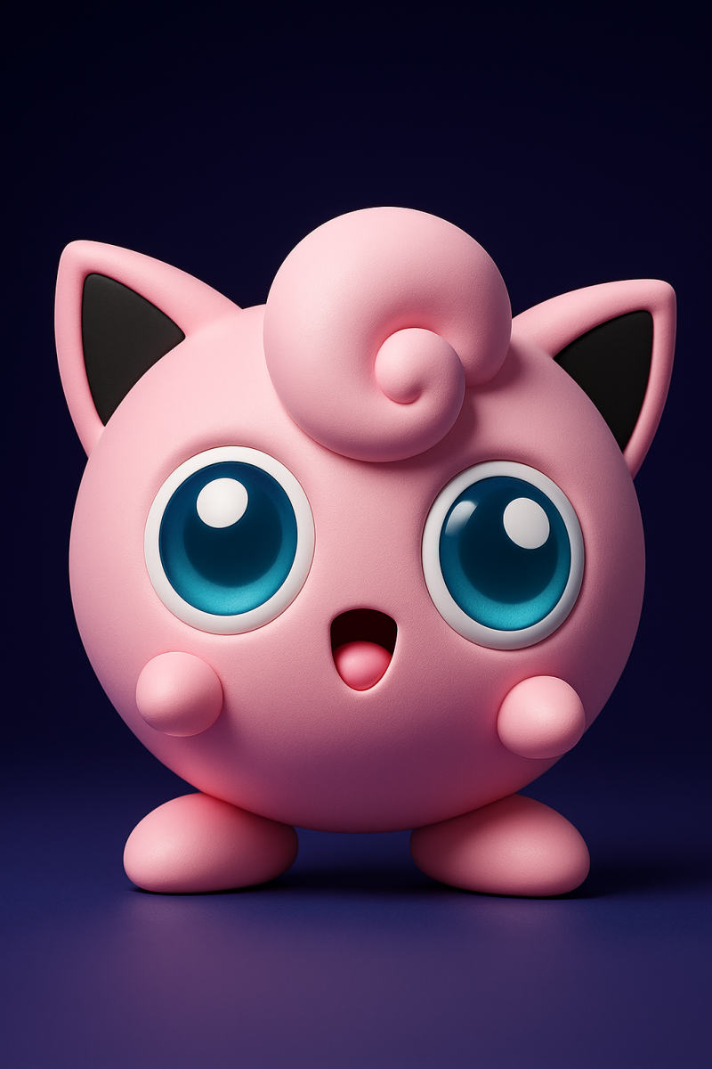 Pokemon Jigglypuff 3D 打印模型 .c4d .max .obj .3ds .fbx .stl .blend 