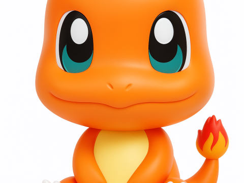 Fire Type Pokemon Charmander 3D Baskı Modeli
