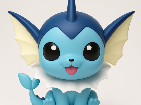 Pokemon Vaporeon 3D Print Model