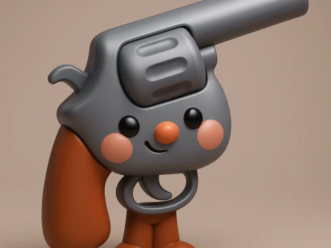 かわいいおもちゃのキャラクター 3Dプリントモデル