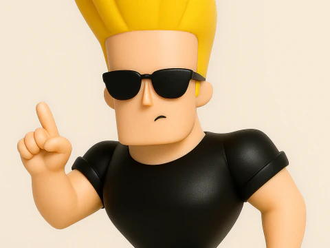 ジョニー・ブラボー - カートゥーン ネットワーク 3Dプリントモデル