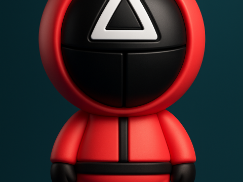 Squid Game Guard Triangle Mask 3D Принт Модель