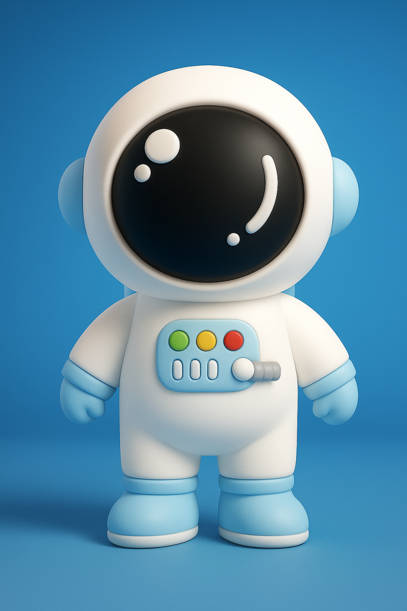 Little Astronaut Character 3D Print Model .c4d .max .obj .3ds .fbx .stl .blend