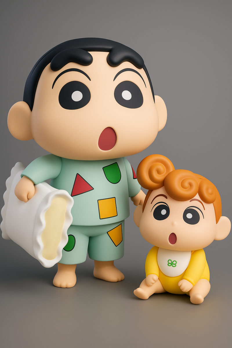 Shinchan and Himawari Modelo de impresión 3D .c4d .max .obj .3ds .fbx .stl .blend
