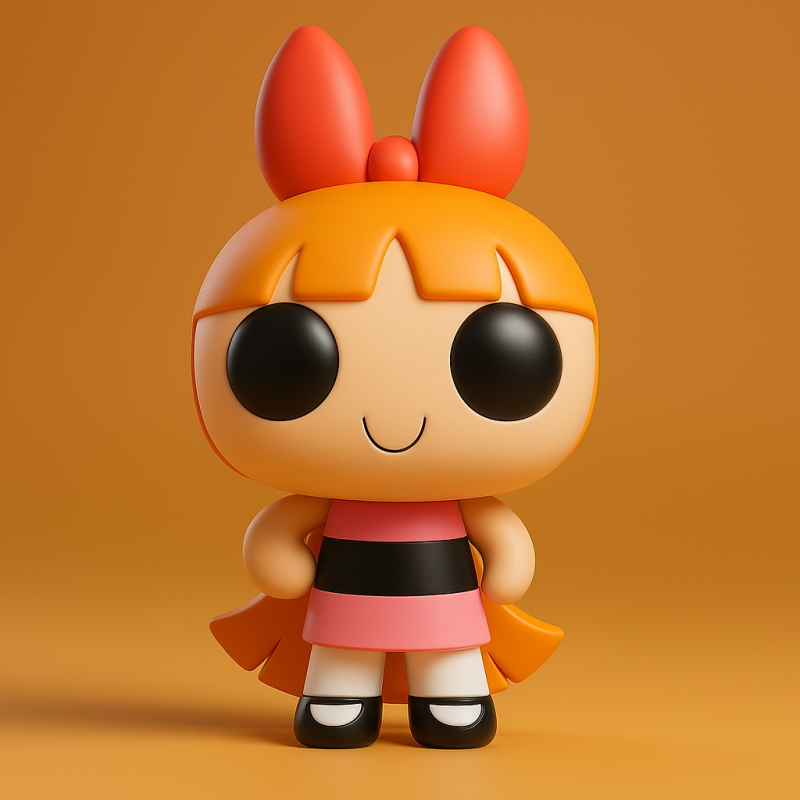 Blossom Powerpuff Girls Modèles 3D en vedette .c4d .max .obj .3ds .fbx .stl .blend