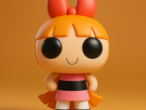 Blossom Powerpuff Girls 3D Druckmodell
