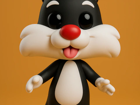 Сильвестр - Луни Тюнз 3D Принт Модель