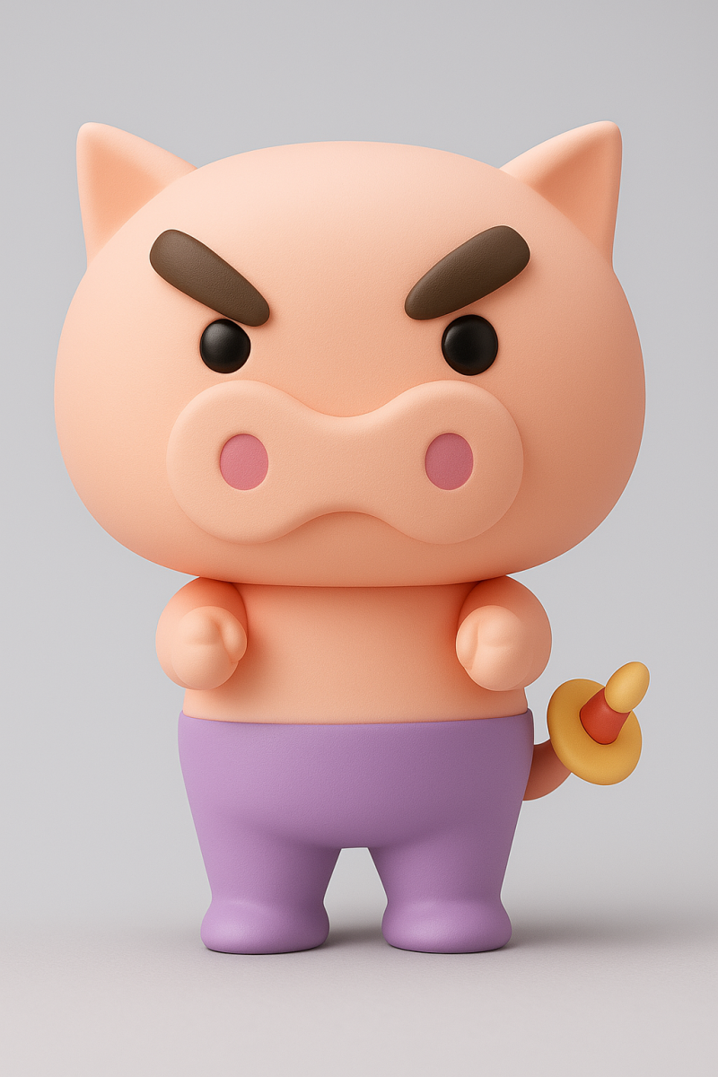 Banpresto Crayon ShinChan Buriburi Zaemon Model Cetak 3D .c4d .max .obj .3ds .fbx .stl .blend