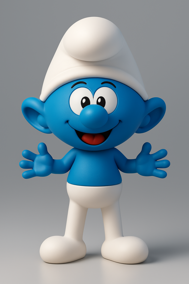 Smiling Smurf 3D printmodel .c4d .max .obj .3ds .fbx .stl .blend 