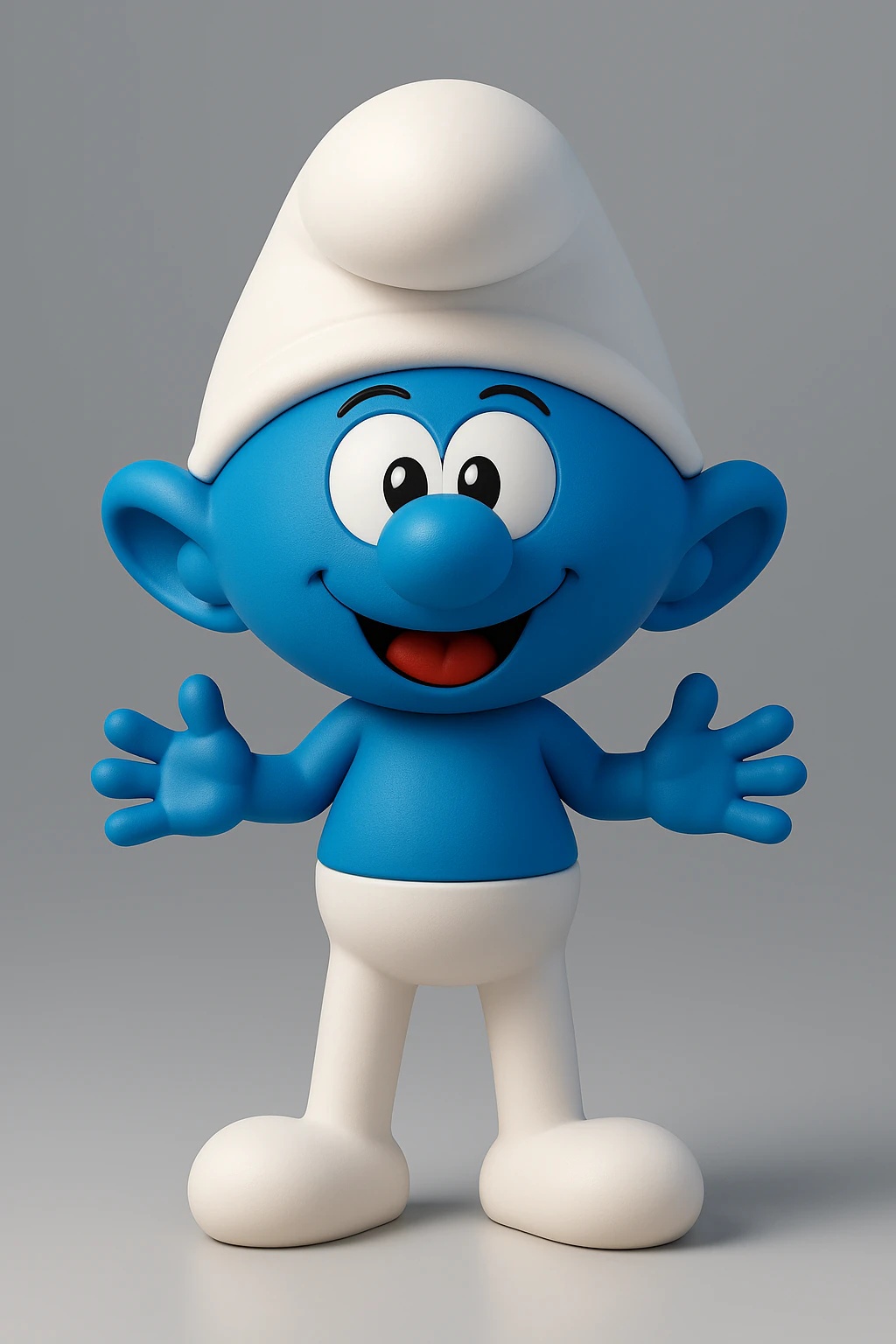 Smiling Smurf 3D Print Model .c4d .max .obj .3ds .fbx .stl .blend 