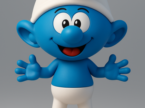 Smiling Smurf Modèles 3D en vedette
