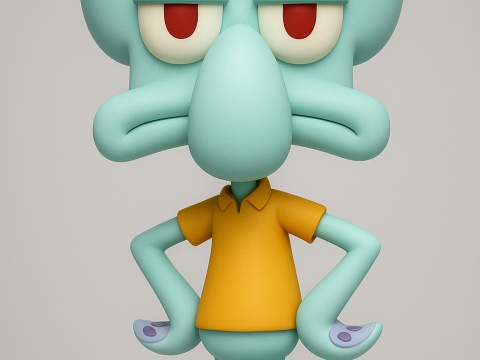 Squidward Tentacles - SpongeBob SquarePants 3D 프린트 모델