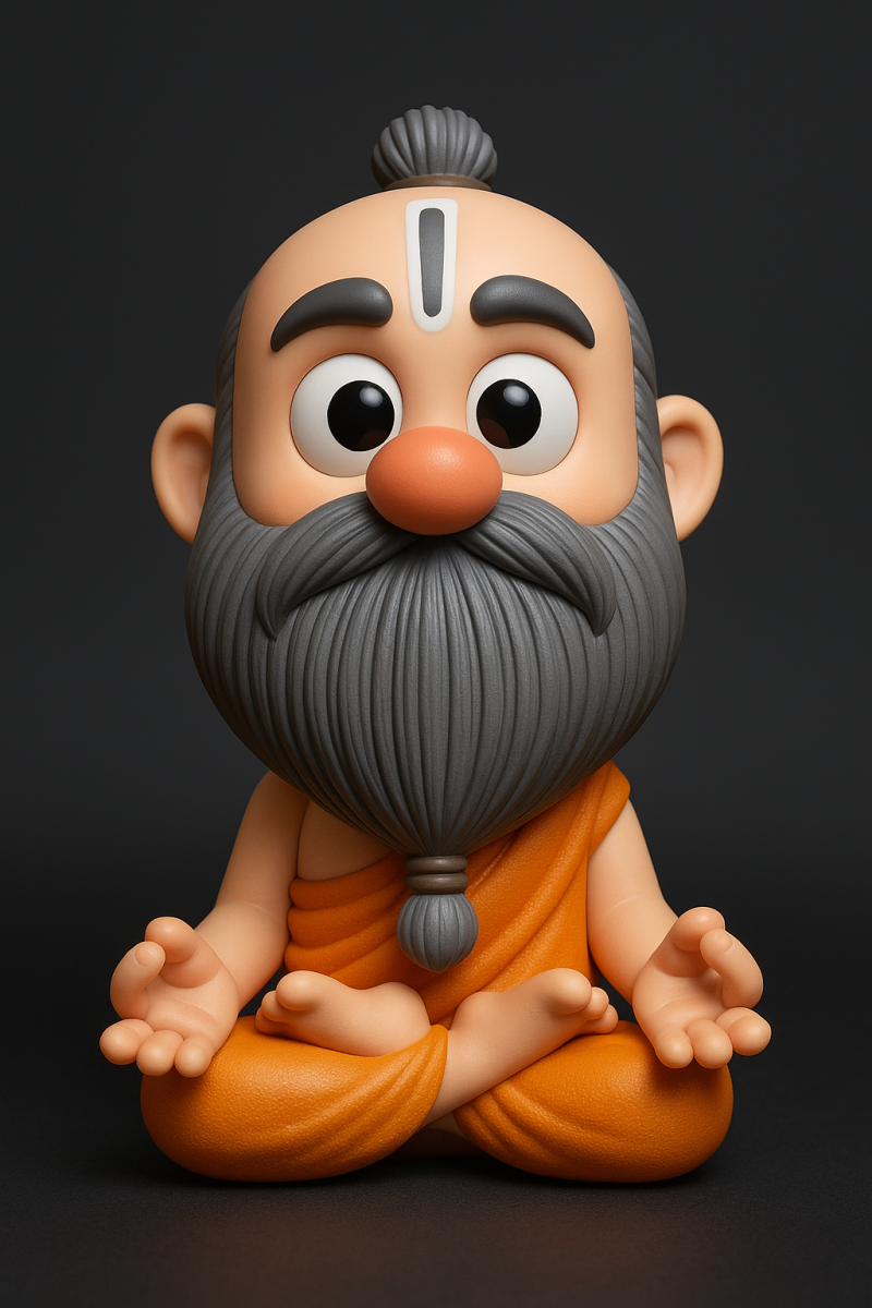 Meditating Monk 3D Print Model .c4d .max .obj .3ds .fbx .stl .blend