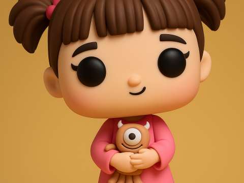 Boo with Sulley Toy from Monsters Inc Modèles 3D en vedette